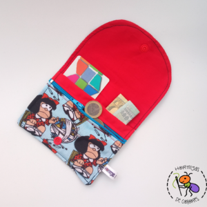 Monedero-billetera Mafalda rojo