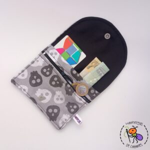 Monedero-billetera Calaveras gris
