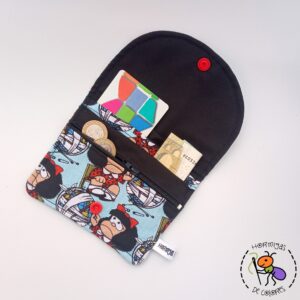 Monedero-billetera Mafalda negro
