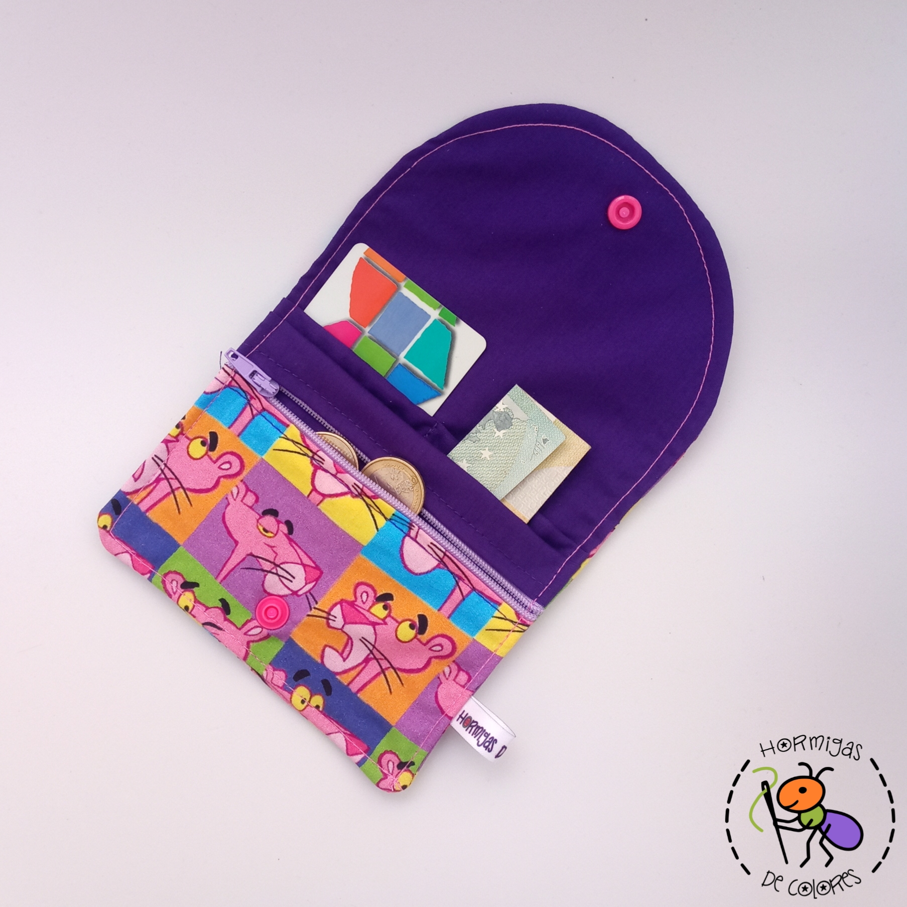 Monedero-billetera Pantera rosa morado - Imagen 2