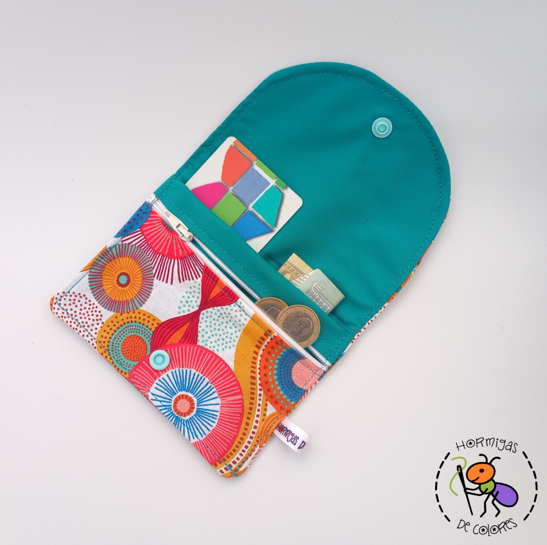 Monedero-billetera círculos colores - Imagen 2