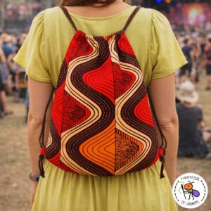 Mochila de cuerdas africana rojo