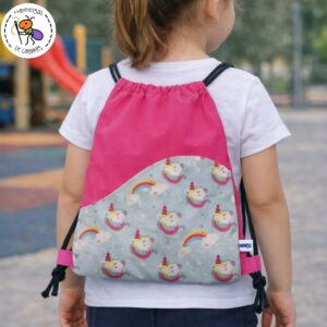 Mochila unicornios fucsia